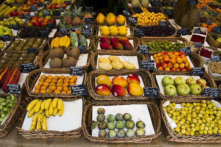街头市场的水果图片