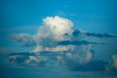 蓝天背景与蓬松的云彩背景图片