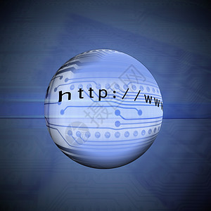 网址和商务3d互联网符号Intern背景图片