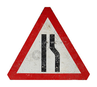 车道限制标志上白色孤立背景图片