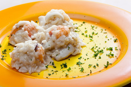 意大利海鲜烩饭背景图片
