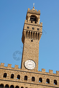 佛罗伦萨领主广场旧宫的细节这座罗马式的宫殿是佛罗伦萨的市图片
