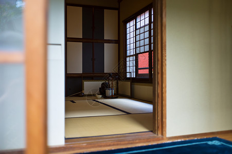 传统的日本茶馆内部图片