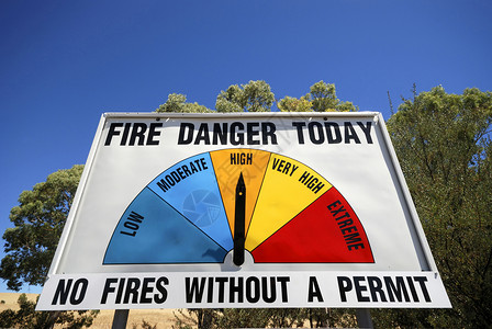 澳大利亚的火灾危险标志显图片