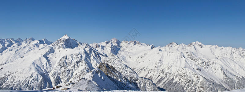 全景山查看从滑雪胜地图片