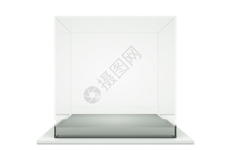 一个被白色隔开的玻璃橱窗图片