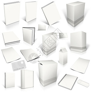 白色3D空白封面收藏图片