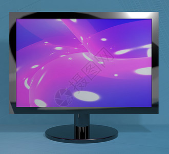 代表高清晰度电视或HDTV的支架上背景图片