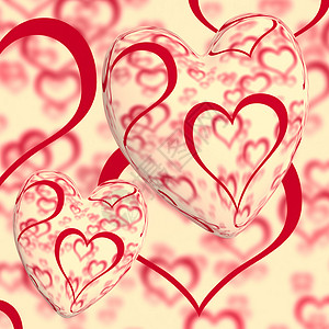红心在脏背景上的设计展示爱情浪漫和浪图片