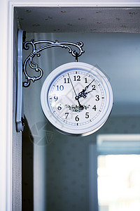 一个大白色时钟显示时间图片