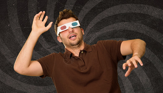 墙纸上3D眼镜的ManWatch背景图片
