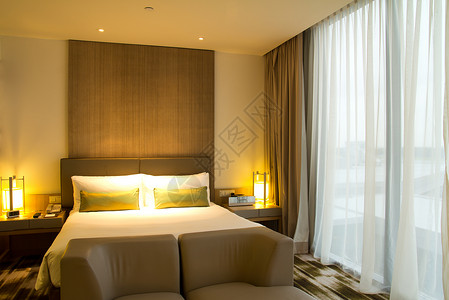 现代浪漫酒店卧室图片
