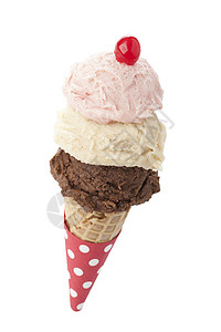 三口冰淇淋味甜锥背景图片