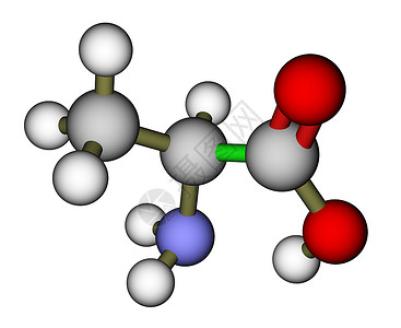 氨基酸丙氨酸分子结构背景图片