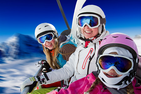 滑雪滑雪缆车冬天滑雪图片