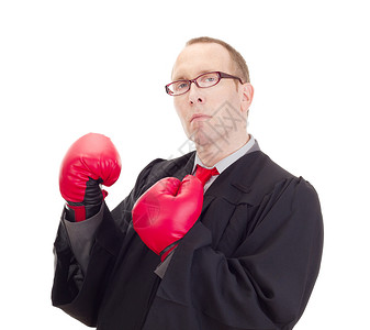有拳击手套的律师图片