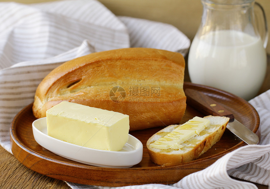黄油一包白面包和图片