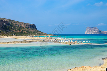 希腊克里特岛的海滩上明高清图片