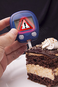 用示警信号进行血糖测试使用蛋糕图片