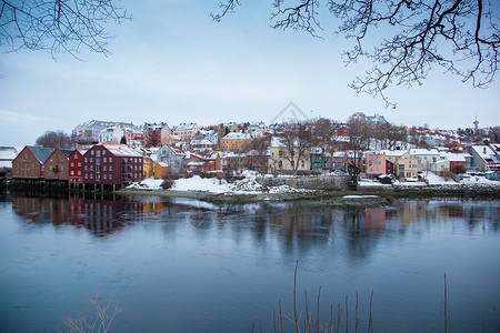 挪威特隆赫姆城市景观图片