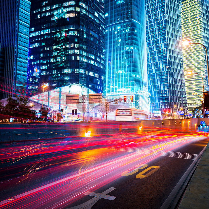 现代城市夜景图片