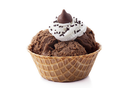 巧克力冰淇淋上面加冰雪糕图片