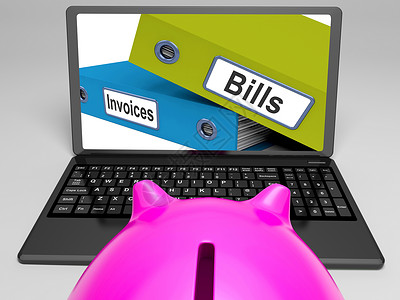 笔记本电脑显示财务或付款的账图片