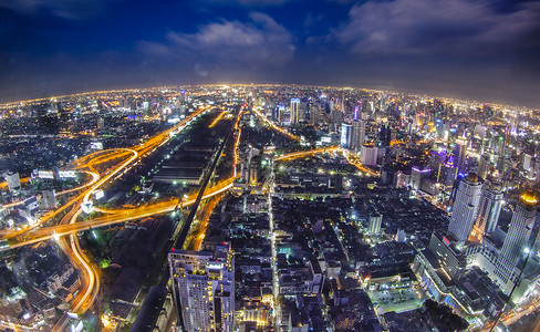 泰国大厦和夜skyscaper图片