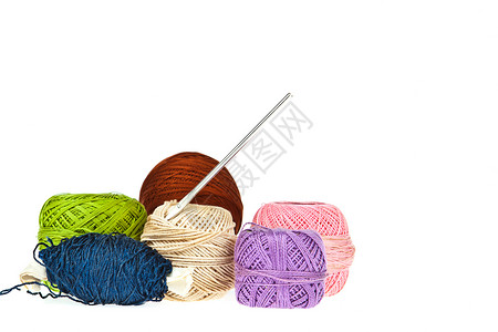 彩色针织毛球图片