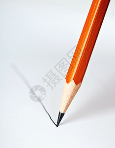 铅笔在白色背景上画一条直线背景图片