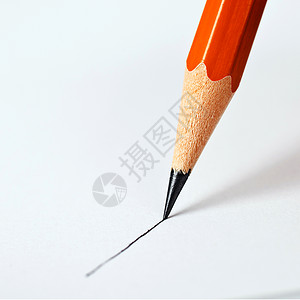 铅笔在白色背景上画一条直线背景图片