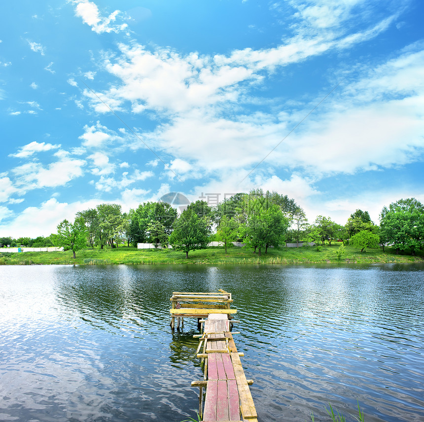 木林码头码头夏天阳图片