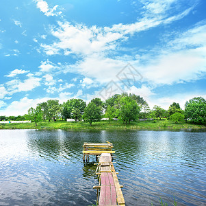 木林码头码头夏天阳图片