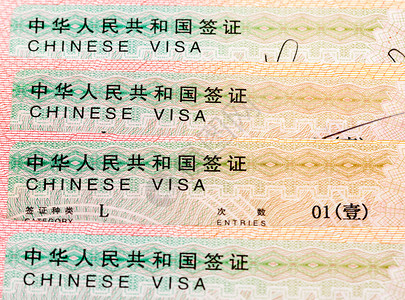护照页上的签证图片