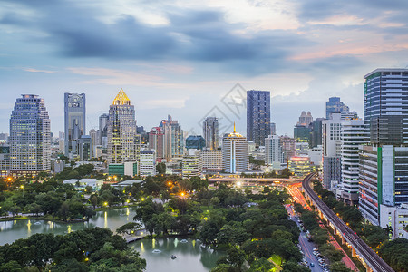 泰国曼谷大花园景观背景图片