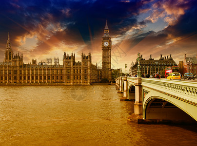 议会大厦威斯敏特宫和大桥的景图片