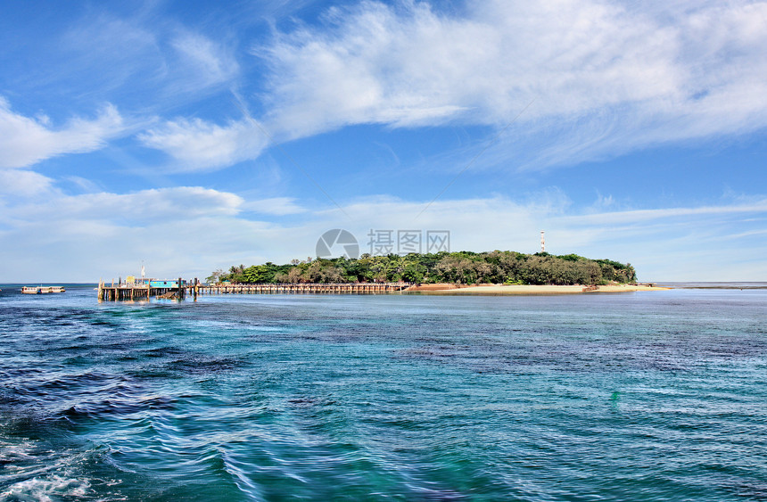 绿岛凯恩斯北昆士兰阳光明媚的日子图片