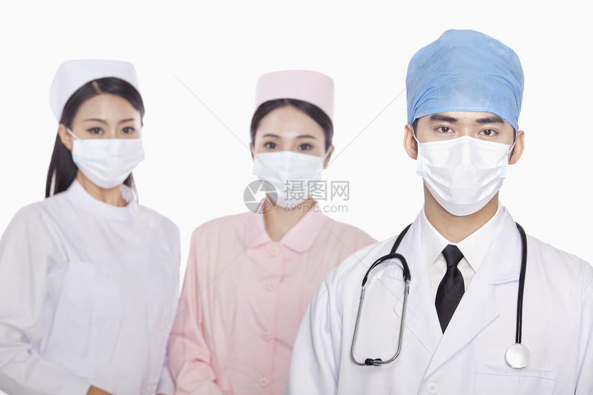 医护人员用外科口罩工作图片