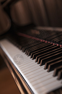钢琴和钢琴键的特写背景图片