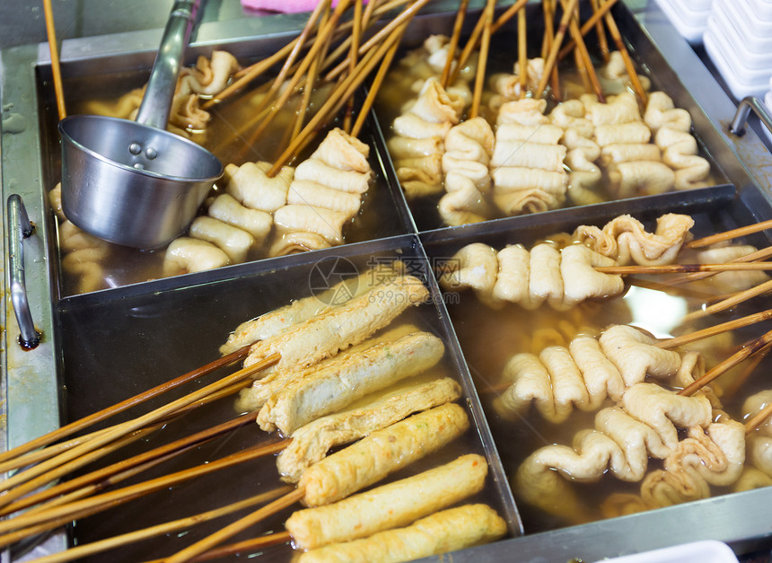 韩国当地美食鱼糕图片