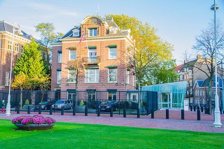 博物馆广场上的美国领事馆阿姆斯特丹图片
