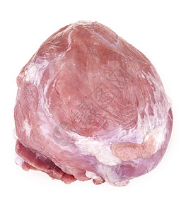 新鲜的国产猪肉上白色孤立图片