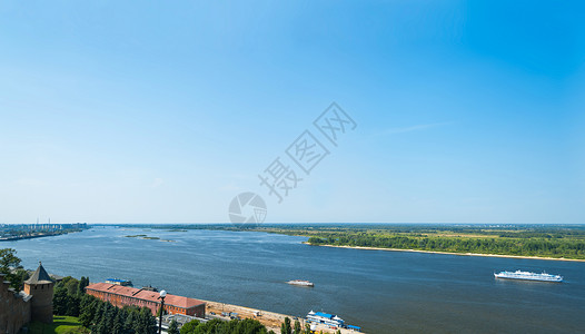 下诺夫哥罗德的伏尔加河伏尔加河是欧洲最长的河流就流量和流域而言图片