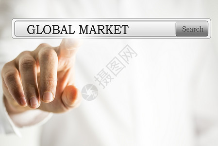 全球市场在虚拟屏幕图片