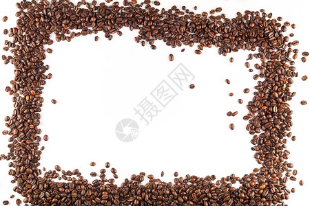 散落的咖啡豆排列图片