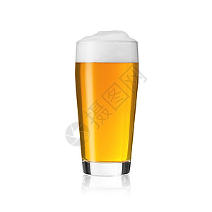 啤酒杯玻璃杯金泡沫冠和啤酒霜餐厅酿酒厂喝的蘑菇图片