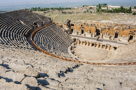 古代希拉波利斯现为土耳其帕穆卡勒图片