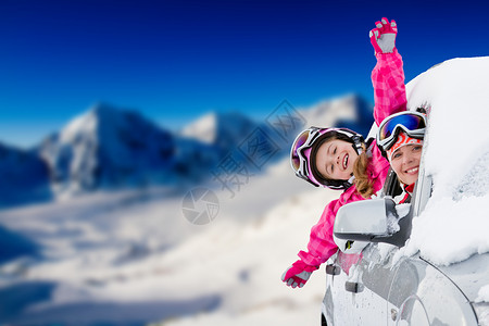 冬天滑雪滑雪假期路图片