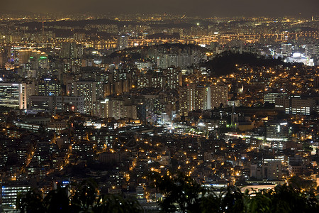 韩国美丽的夜景图片
