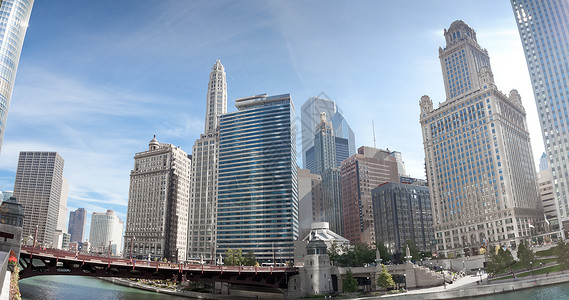 美国伊利诺伊州库克县芝加哥芝加哥河拉萨尔街大桥的一座图片